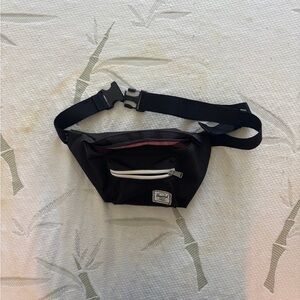 Herschel Supply Company Black Belt Bag with White Accents